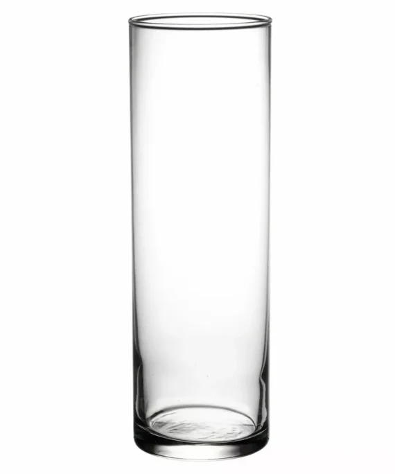 Slickblue Cylindrical Transparent 12"-20" Glass Vase, Perfect for Flowers & Decorative Fillers