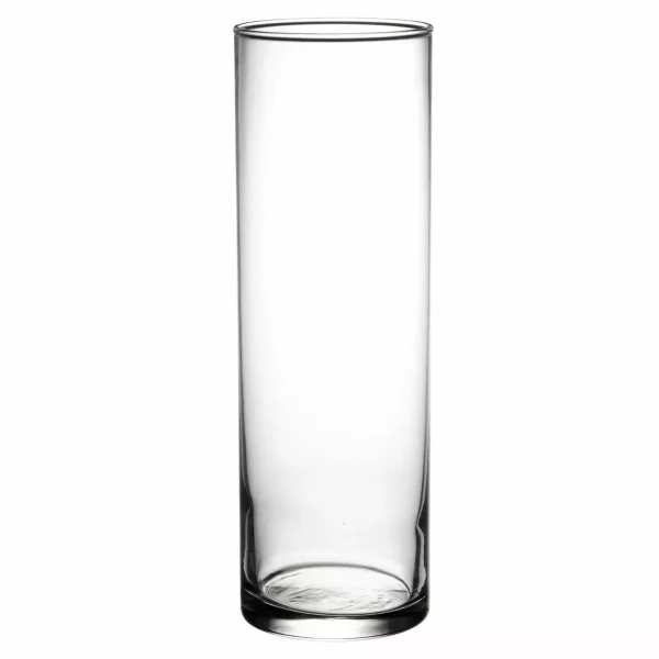 Slickblue Cylindrical Transparent 12"-20" Glass Vase, Perfect for Flowers & Decorative Fillers