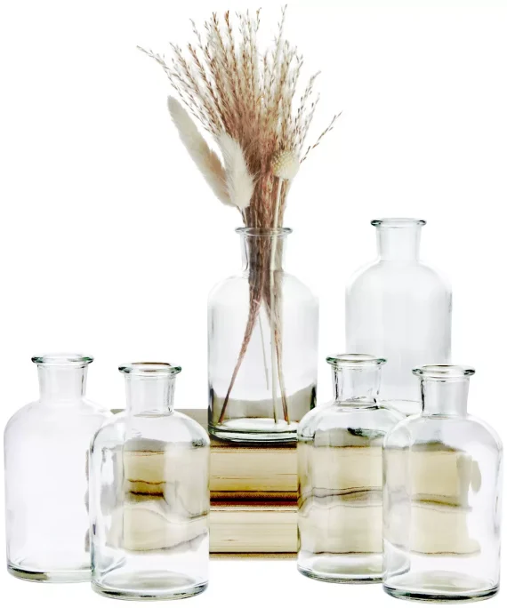 Pack Glass Bottles, Vintage Style Pharmacy Bottles,2.5 x 4.8 in