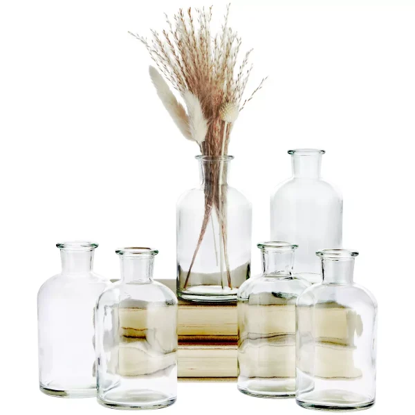 Pack Glass Bottles, Vintage Style Pharmacy Bottles,2.5 x 4.8 in